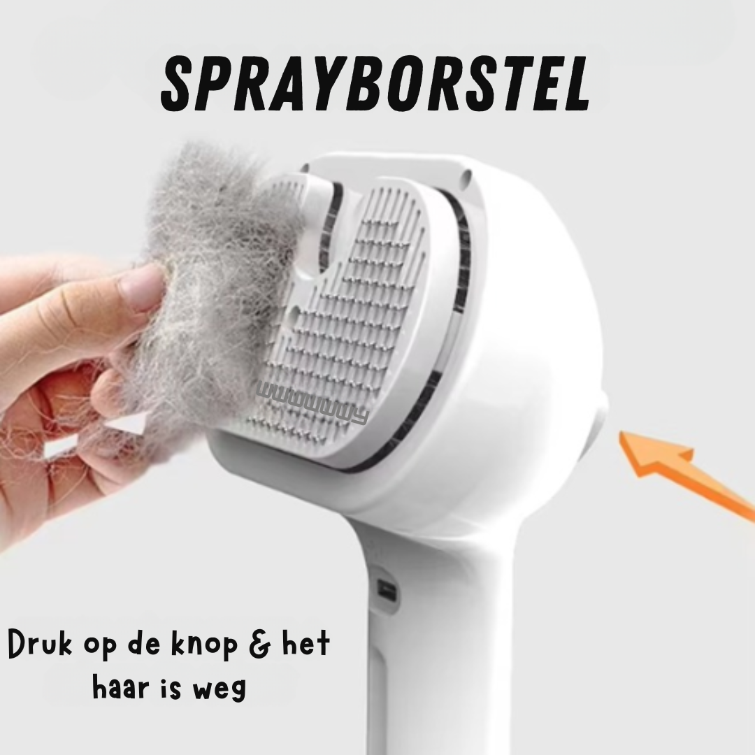 GroomFlow™ | Gemakkelijke Vachtverwijdering Spray Borstel