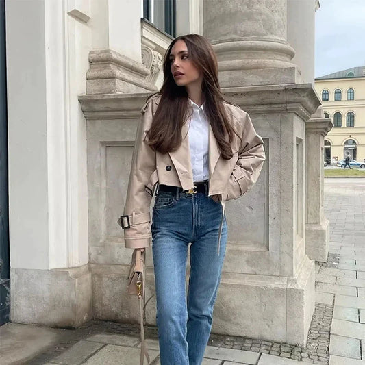 Audrey™ Kort trenchcoat