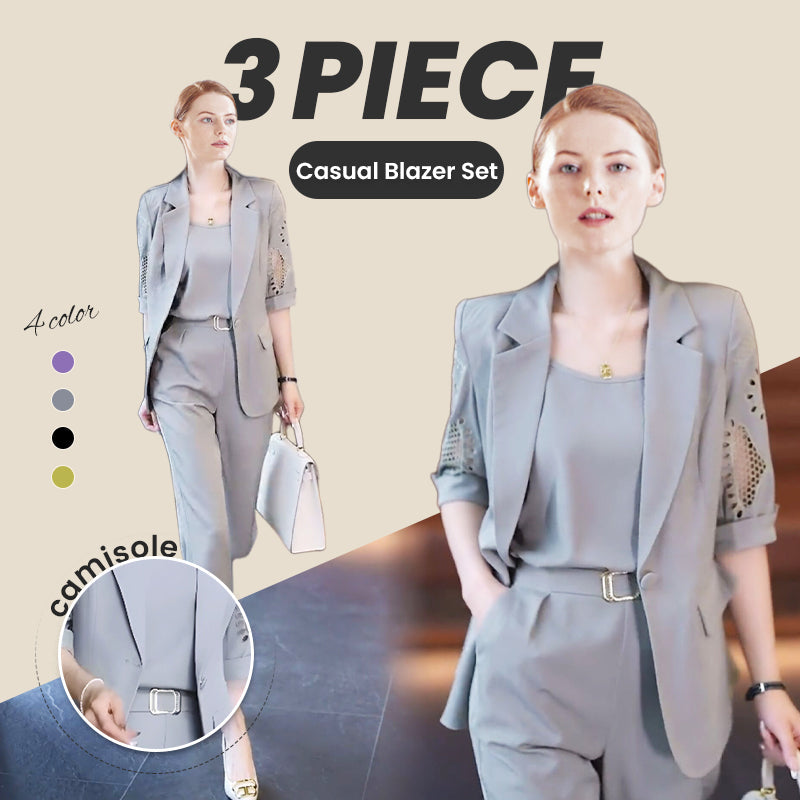 3-delat casual blazerset